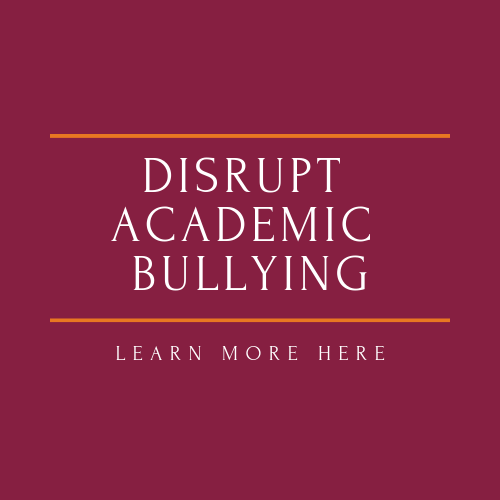 red stop sign with legend disrupt academic bullying